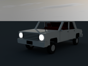 low-poly car 3Dモデル