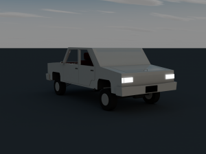 low-poly car 3Dモデル