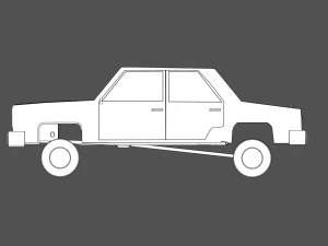 low-poly car 3D Model