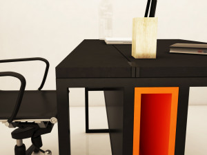 modern office table Model 3D