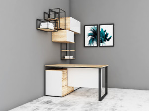 office workstation 3D 모델
