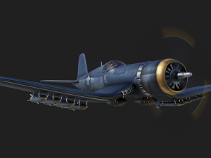 vought f4u corsair 3D Model