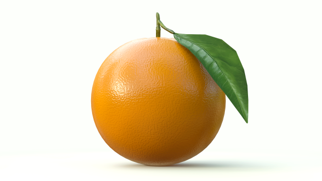 photorealistic orange 3D Model .c4d .max .obj .3ds .fbx .stl .blend 