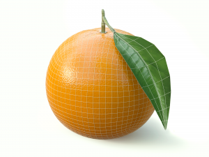 photorealistic orange 3D Model