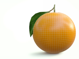 photorealistic orange 3D Model