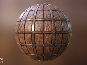 stylized wood with metal trims CG Textures