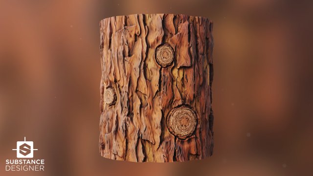 stylized wood bark CG Tekstury .c4d .max .obj .3ds .fbx .stl .blend 