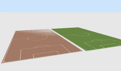 soccer field 3D Model .c4d .max .obj .3ds .fbx .stl .blend 
