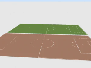 soccer field 3D Model