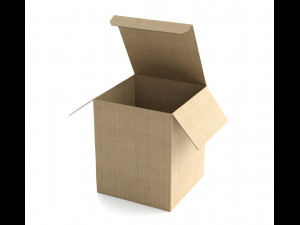 rigged cardboard box 195x240cm 3D 模型