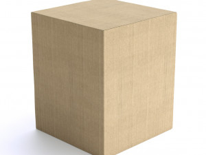 rigged cardboard box 195x240cm 3D 模型