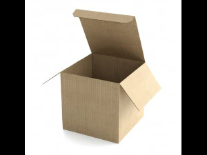 cardboard box 195 x 195cm - rigged 3D Model