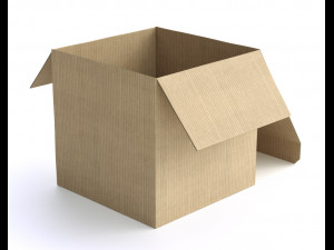 cardboard box 195 x 195cm - rigged 3Dモデル