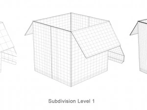 cardboard box 195 x 195cm - rigged 3D Model