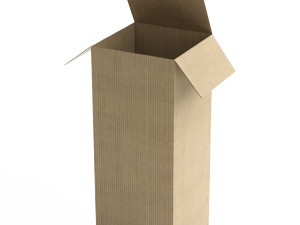 cardboard box 195 x 500cm - rigged 3D Model