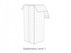 cardboard box 195 x 500cm - rigged 3D Model