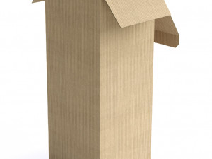 cardboard box 195 x 500cm - rigged 3D Model