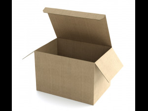 cardboard box 195 x 285cm - rigged 3D Model