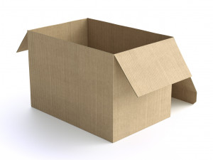 cardboard box 195 x 285cm - rigged 3D Model