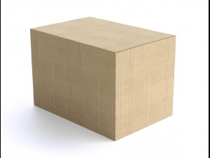 cardboard box 195 x 285cm - rigged 3D Model