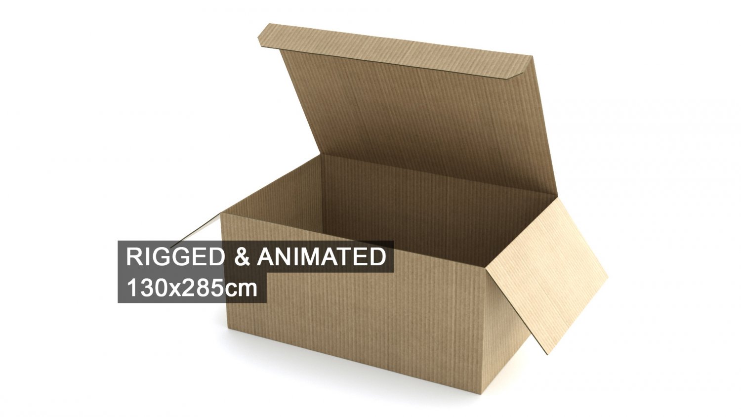 Cardboard Box 130 X 285cm Rigged 3d Model In Other 3dexport