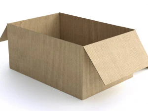 cardboard box 130 x 285cm - rigged 3D Model