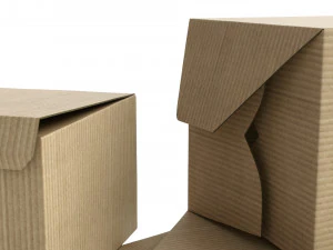 set of 5 cardboard boxes - rigged 3D Model