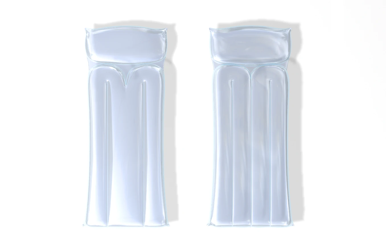 set of 2 high quality air mattresses 3D Model .c4d .max .obj .3ds .fbx .stl .blend