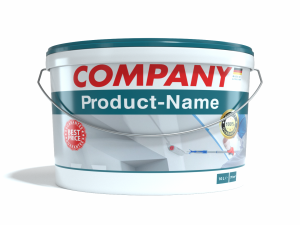 high quality paint bucket with customizable label templates Model 3D