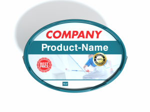 high quality paint bucket with customizable label templates Model 3D