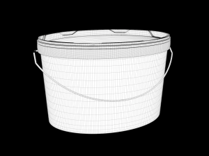 high quality paint bucket with customizable label templates Model 3D