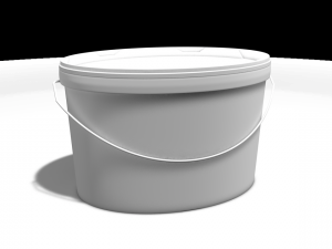 high quality paint bucket with customizable label templates Model 3D