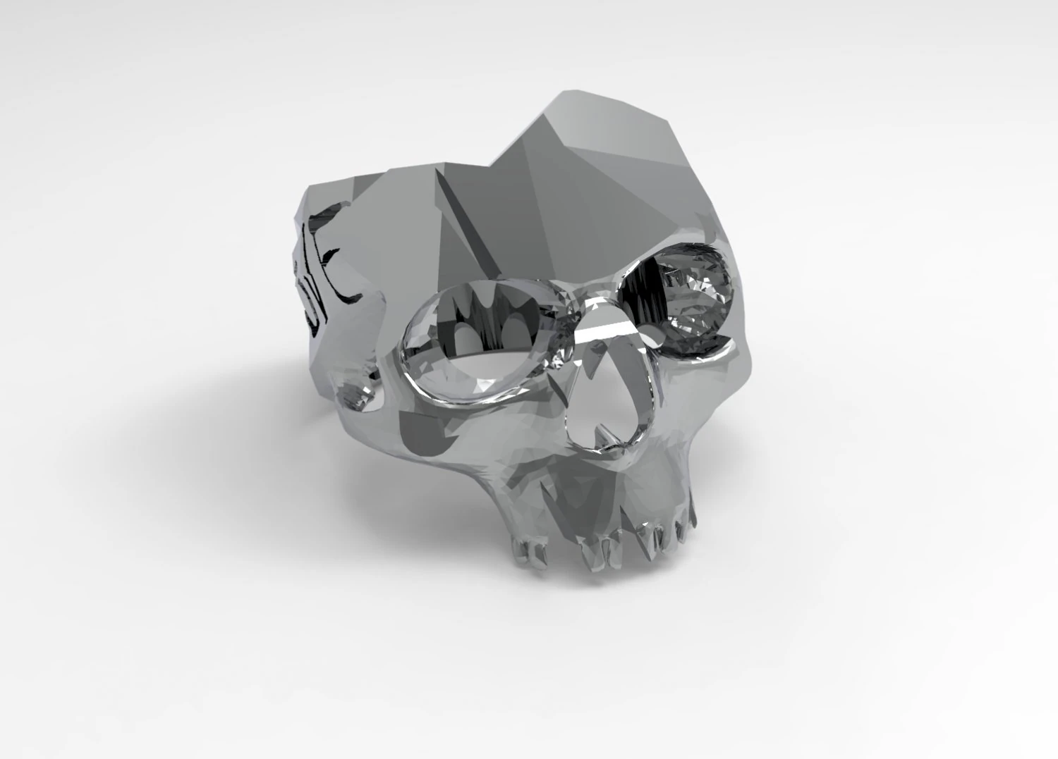 skull ring 3D Print Model .c4d .max .obj .3ds .fbx .stl .blend 