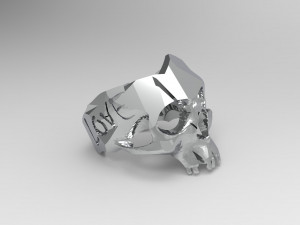 skull ring 3D प्रिंट मॉडल