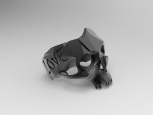 skull ring 3D प्रिंट मॉडल