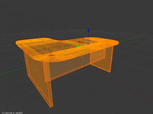 wooden desk 8k 3D Model