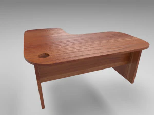 wooden desk 8k 3D Model