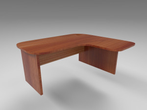 wooden desk 8k 3D Model