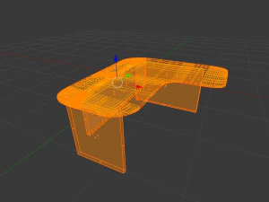 wooden desk 8k 3D Model