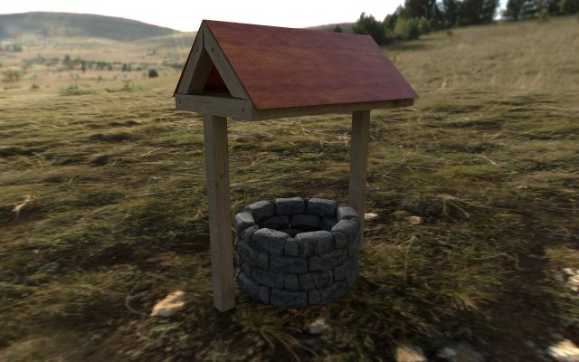 water well 3D 模型 .c4d .max .obj .3ds .fbx .stl .blend 