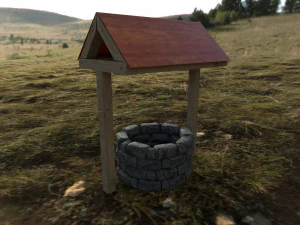 колодец с водой 3D Модель
