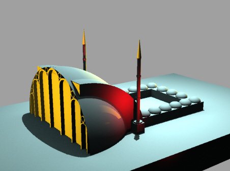 mosque 3D-Modell .c4d .max .obj .3ds .fbx .stl .blend 