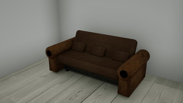 sofa black 3D Model .c4d .max .obj .3ds .fbx .stl .blend
