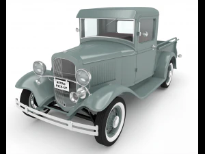 रेट्रो पिक-अप 3D मॉडल