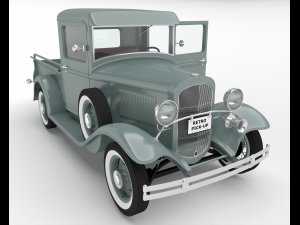 retro pick-up 3D 模型