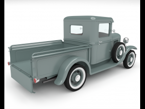 retro pick-up 3D 模型