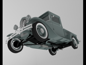 retro pick-up 3D 模型