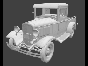 retro pick-up 3D 模型