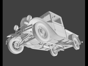 retro pick-up 3D 模型