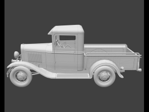 retro pick-up 3D 模型